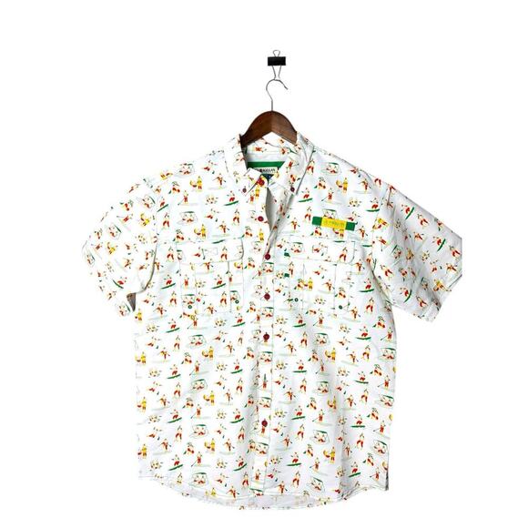 Magellan Outdoors Men's Fish Gear Button Up Short Sleeve Shirt M - Picture 3 of 15